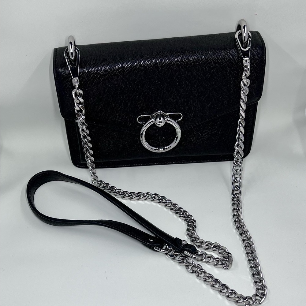 Rebecca Minkoff Black Leather Crossbody Bag. - Picture 3 of 8